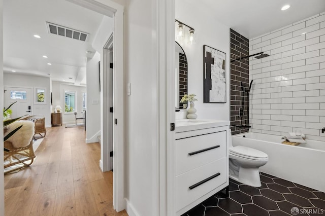 57 Niagara Ave, San Francisco, CA 94112 - bathroom featuring vanity, recessed lighting, and  shower combination