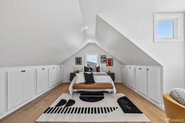 57 Niagara Ave, San Francisco, CA 94112 - bedroom featuring light wood finished floors and vaulted ceiling