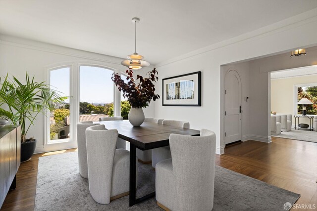 130 Cerritos Ave, San Francisco, CA 94127 - dining room featuring dark wood-style flooring and baseboards