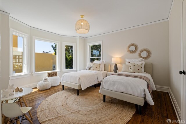 130 Cerritos Ave, San Francisco, CA 94127 - bedroom with wood finished floors, baseboards, and ornamental molding