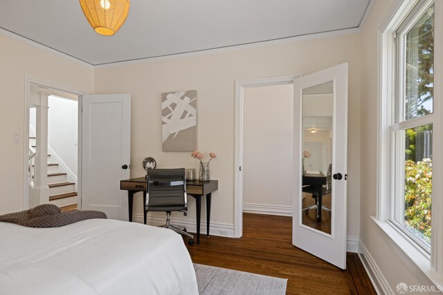 130 Cerritos Ave, San Francisco, CA 94127 - bedroom featuring dark wood-type flooring, multiple windows, and baseboards