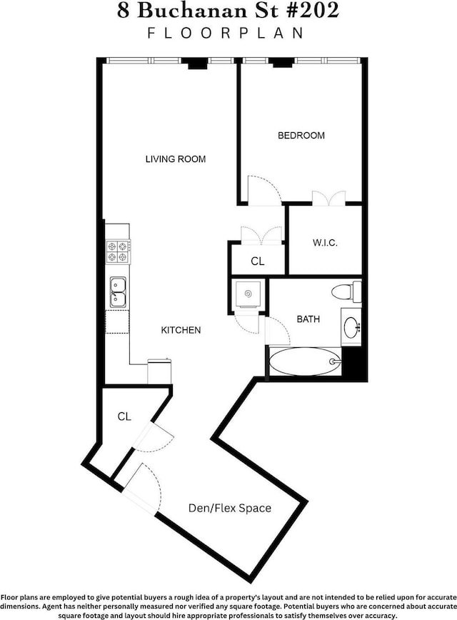 8 Buchanan St Unit 202, San Francisco, CA 94102 - floor plan / room layout