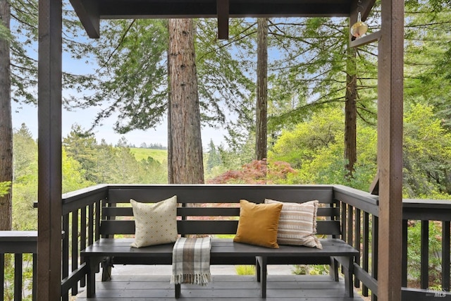 view of wooden terrace