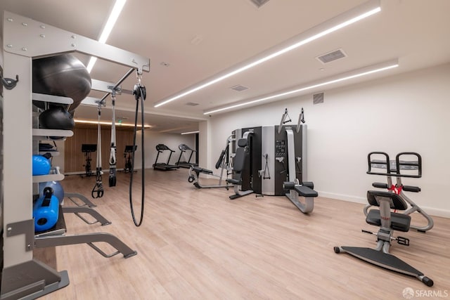 875 California St Unit 403, San Francisco, CA 94108 - exercise room with wood finished floors and baseboards