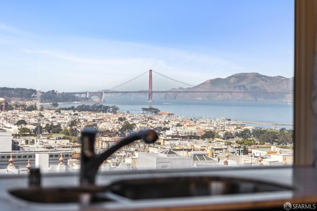 water view featuring a mountain view