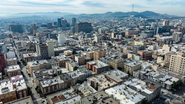 view of city featuring a mountain view