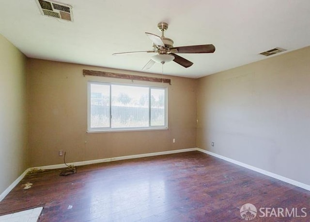 615 Wernmark Dr, Red Bluff, CA 96080 - spare room featuring wood finished floors, a ceiling fan, and baseboards