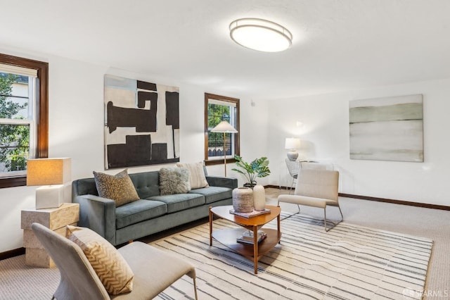 view of carpeted living room