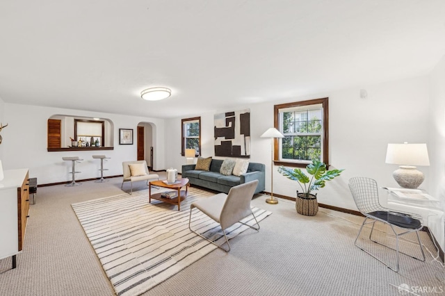 view of carpeted living room