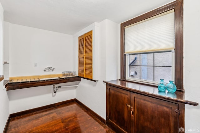 bathroom featuring hardwood / wood-style floors