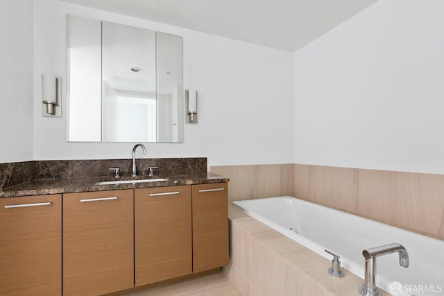 301 Mission St Unit 8E, San Francisco, CA 94105 - bathroom featuring vanity and a whirlpool tub
