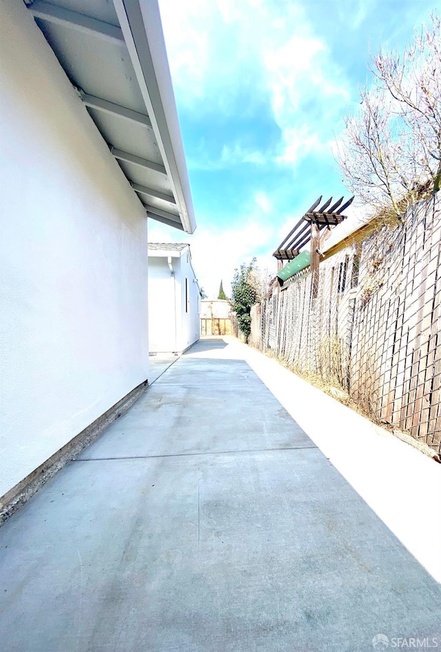 view of patio featuring a fenced backyard