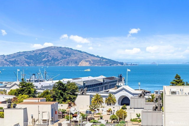 property view of mountains featuring a water view