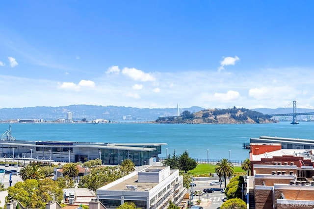 view of water feature featuring a mountain view