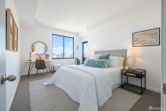 bedroom with carpet floors