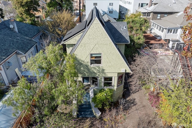 bird's eye view with a residential view