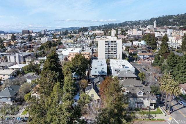 bird's eye view featuring a city view