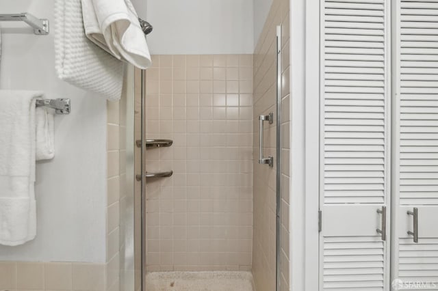 bathroom with an enclosed shower