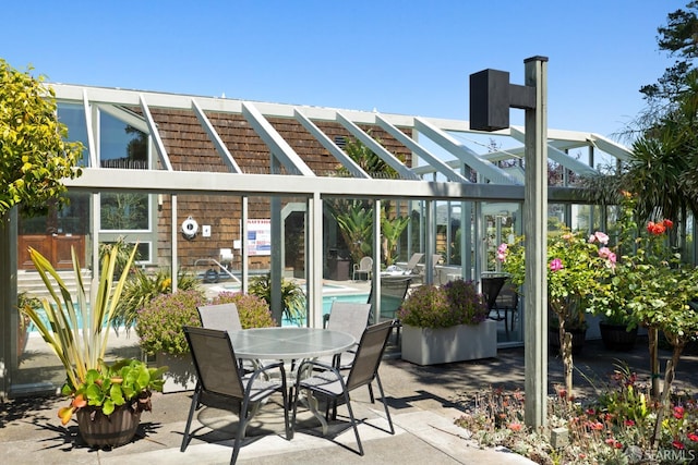 view of patio / terrace with a community pool