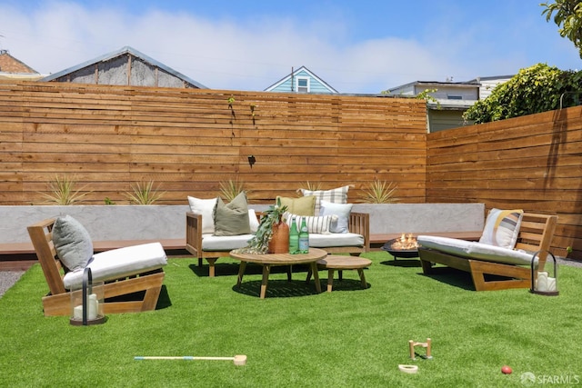 738 Athens St, San Francisco, CA 94112 - fenced backyard featuring a fire pit