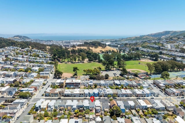 738 Athens St, San Francisco, CA 94112 - aerial overview of property's location with mountains
