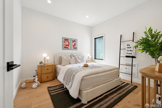 738 Athens St, San Francisco, CA 94112 - bedroom with light wood-type flooring and recessed lighting