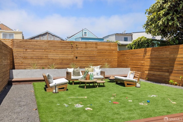 738 Athens St, San Francisco, CA 94112 - fenced backyard with an outdoor living space