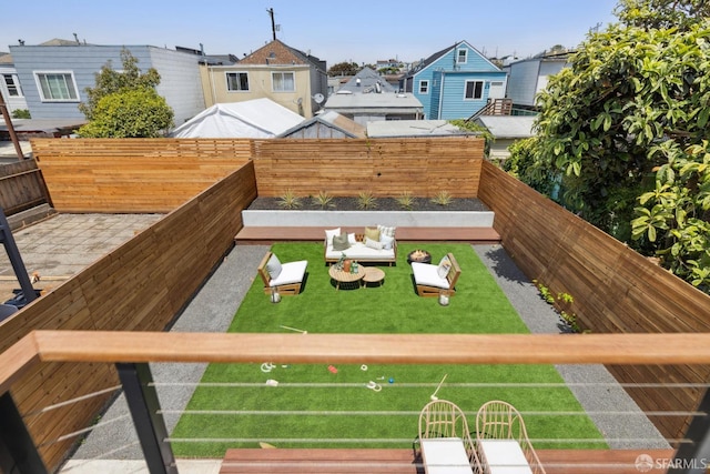 738 Athens St, San Francisco, CA 94112 - fenced backyard with a residential view