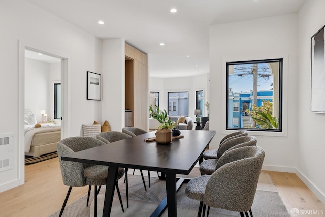 738 Athens St, San Francisco, CA 94112 - dining area with light wood finished floors and recessed lighting