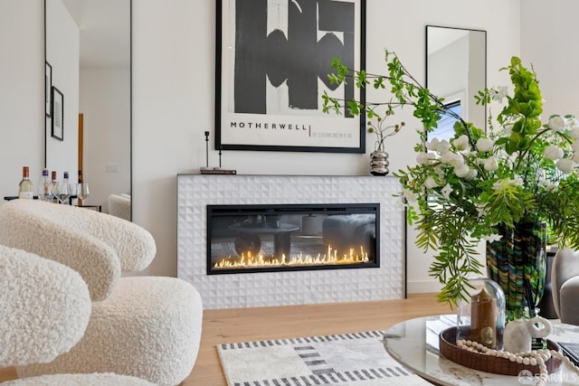 738 Athens St, San Francisco, CA 94112 - detailed view of a tiled fireplace and wood finished floors