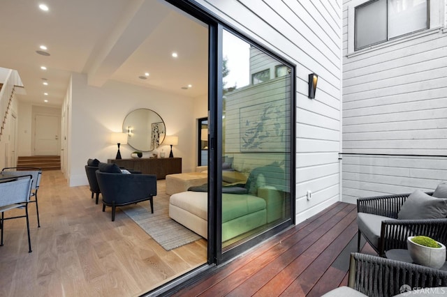 balcony with an outdoor living space