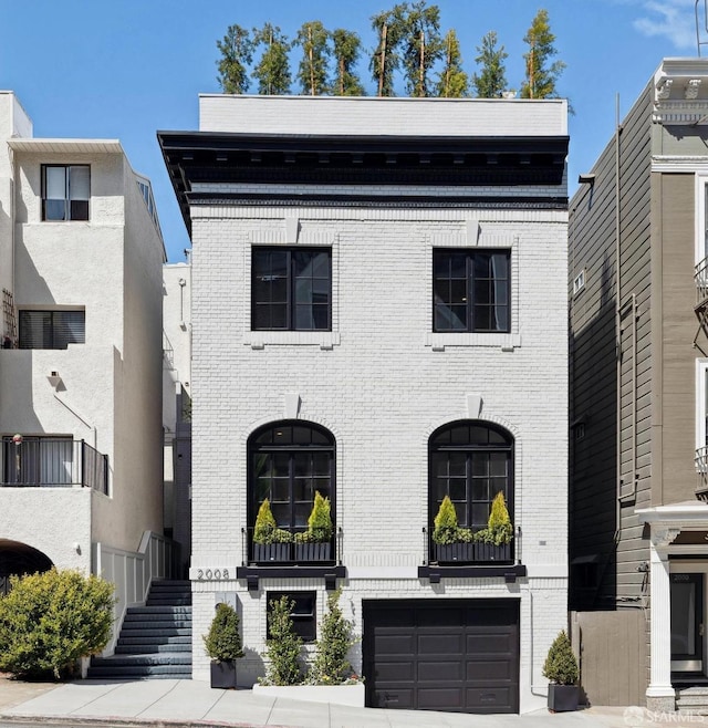 view of front of house featuring a garage