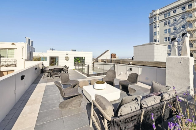 view of patio featuring an outdoor hangout area