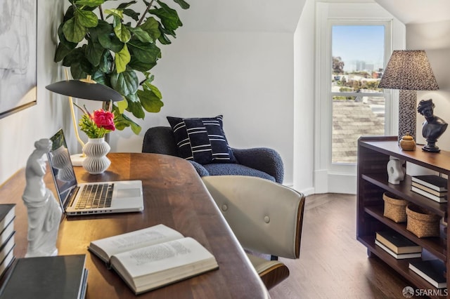 318 Caselli Ave, San Francisco, CA 94114 - home office featuring plenty of natural light and wood finished floors