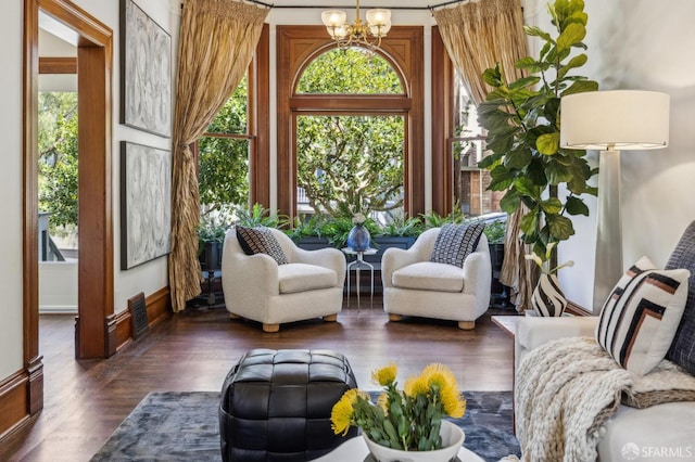 318 Caselli Ave, San Francisco, CA 94114 - sunroom / solarium featuring a chandelier and healthy amount of natural light