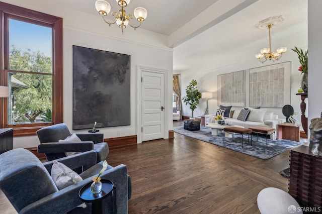 318 Caselli Ave, San Francisco, CA 94114 - living room with a chandelier and wood finished floors