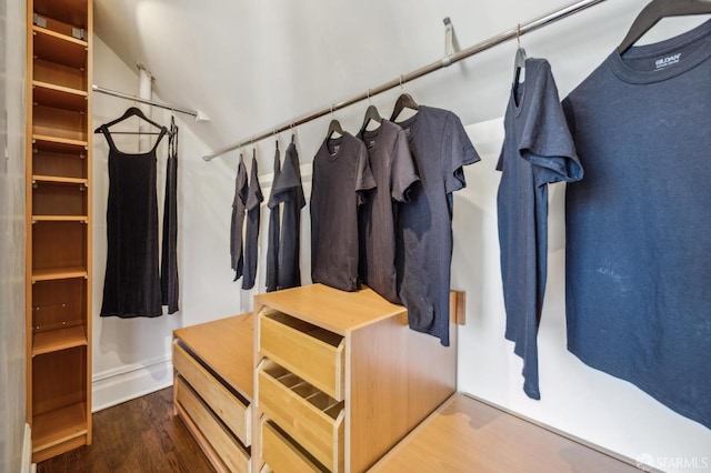 318 Caselli Ave, San Francisco, CA 94114 - walk in closet with wood finished floors and lofted ceiling