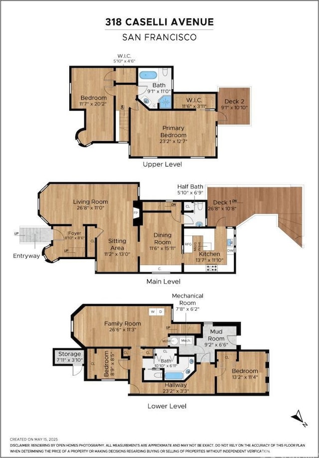 318 Caselli Ave, San Francisco, CA 94114 - home floor plan