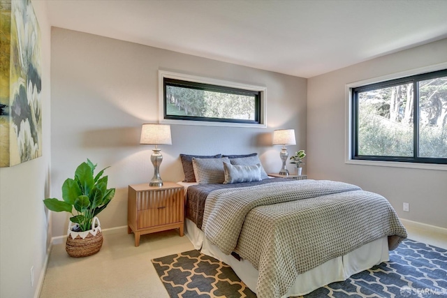 view of carpeted bedroom