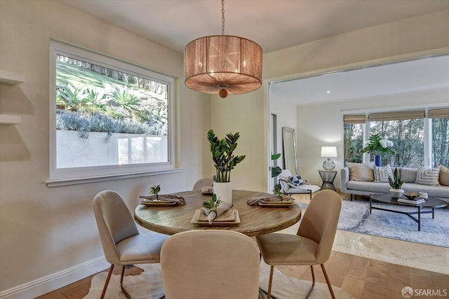 view of dining room