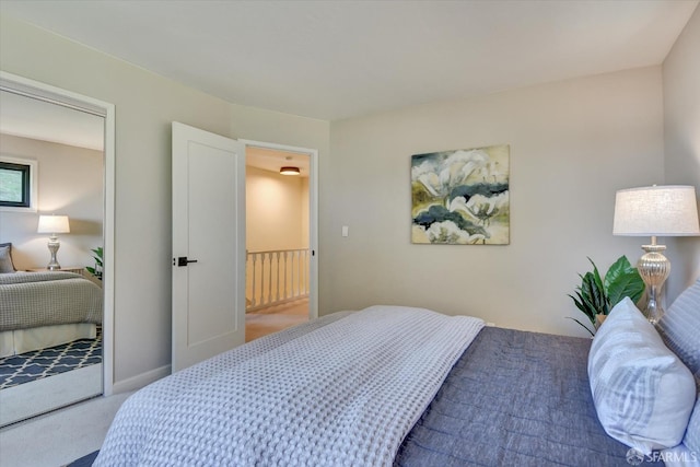 view of carpeted bedroom