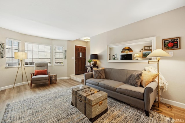 1421 El Camino Real Unit 3, Burlingame, CA 94010 - living room featuring wood finished floors and baseboards
