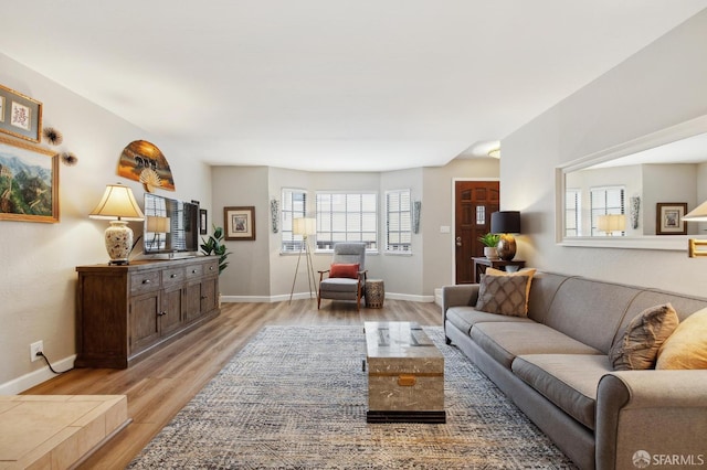 1421 El Camino Real Unit 3, Burlingame, CA 94010 - living room with light wood-type flooring and baseboards