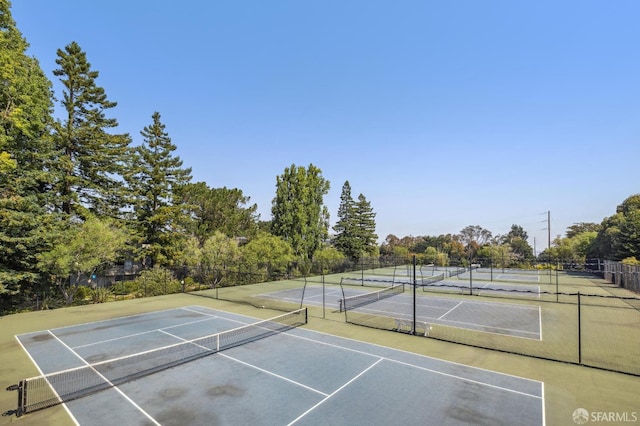 view of sport court