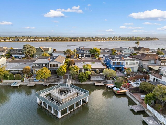 2811 Bayview Dr, Alameda, CA 94501 - aerial perspective of suburban area with a nearby body of water