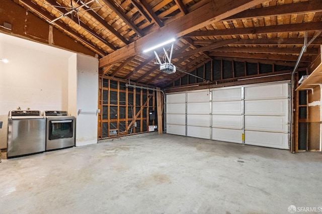 2811 Bayview Dr, Alameda, CA 94501 - garage with washer and dryer and a garage door opener