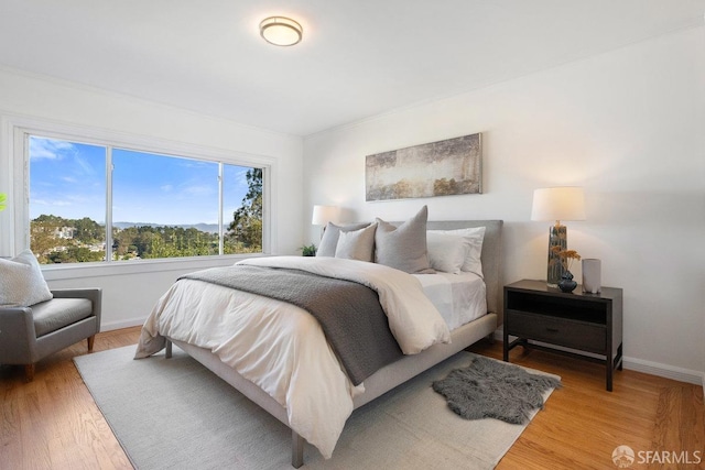 bedroom featuring hardwood / wood-style floors