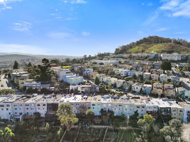 aerial view featuring a mountain view