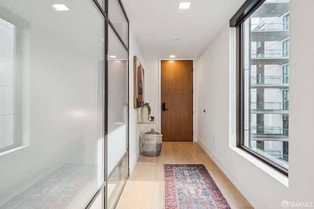 2177 3rd St Unit 321, San Francisco, CA 94107 - hallway with light wood-type flooring and recessed lighting