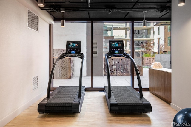 2177 3rd St Unit 321, San Francisco, CA 94107 - workout area with wood finished floors